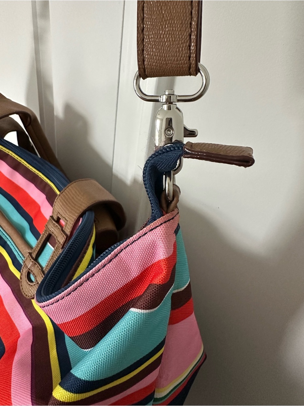 Stella & Dot “Let’s Get Carried Away” Large Weekender Tote | Strped | Travel Bag - Picture 12 of 16